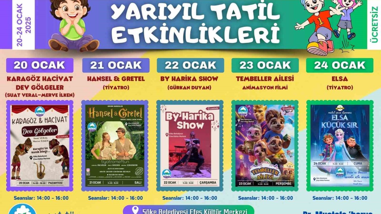 Söke’de çocuklar yarıyıl tatilinde etkinliklerle buluşacak