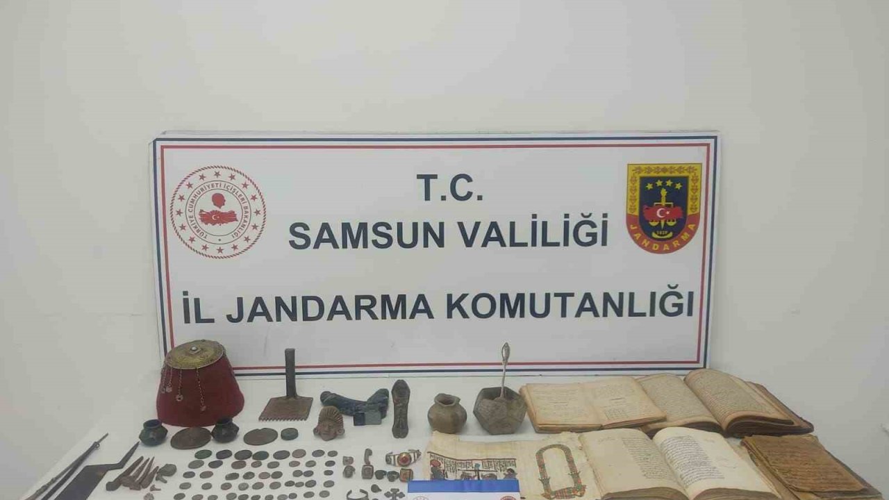 Samsun’da jandarma tarihi eser ele geçirdi