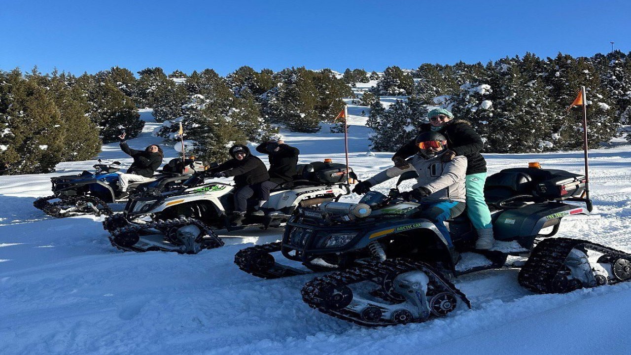 Ergan Dağı Kayak Merkezi’nde heyecan dorukta! ATV turları da yapılıyor