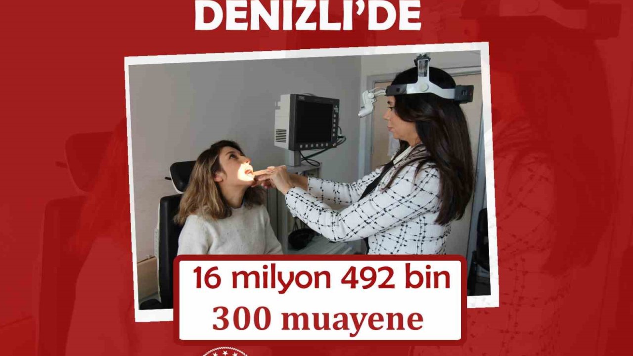 Denizli’de 2024 yılında 16 milyon 492 bin muayene gerçekleştirildi