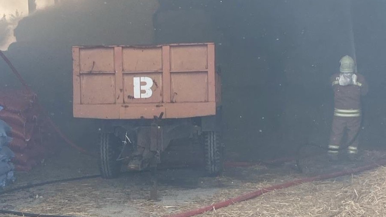 Arsuz’da samanlık yangını