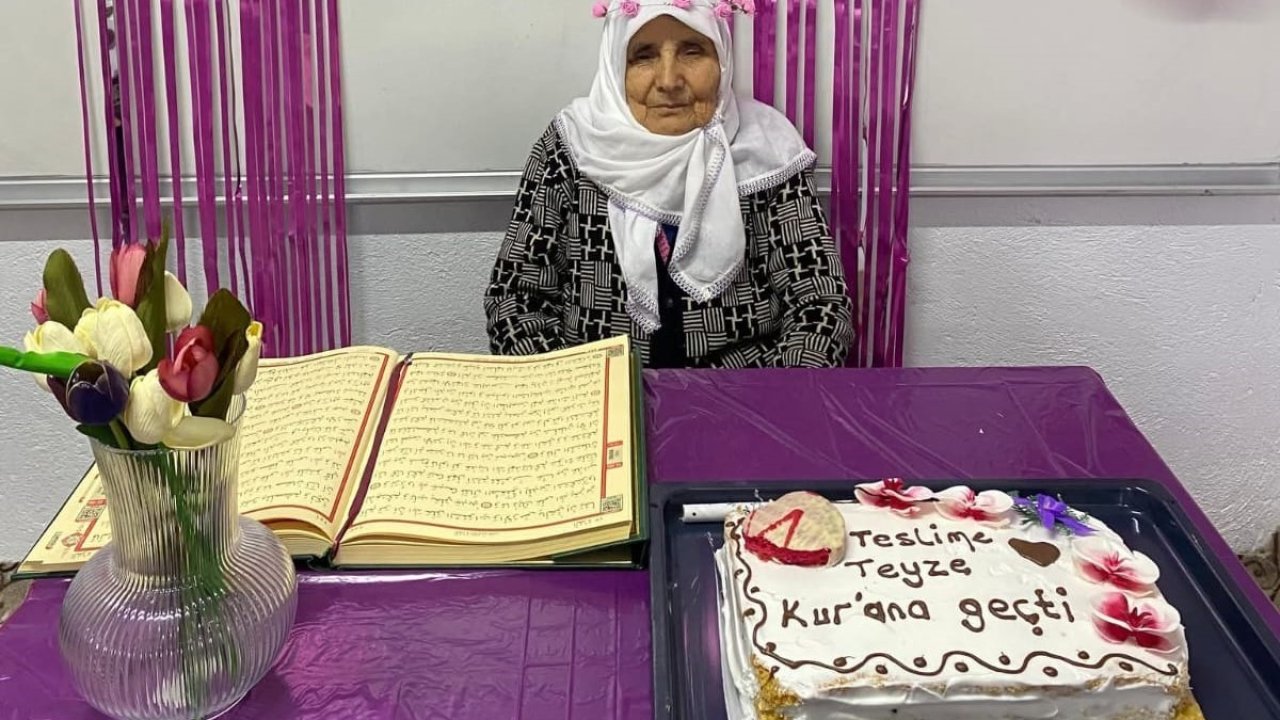 Amasyalı Teslime Nine 4 ayda Kur’an-ı Kerim okumayı öğrendi