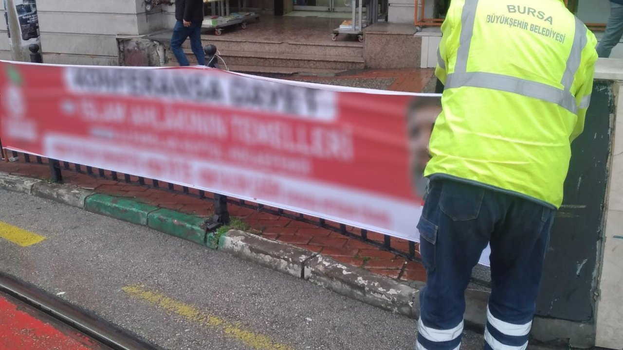 Bursa Büyükşehir’den izinsiz afişlere geçit yok