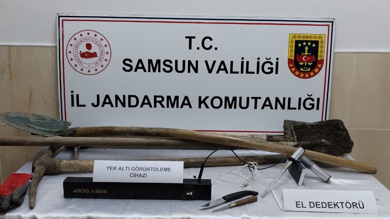 Samsun’da izinsiz kazı yapan 5 kişi yakalandı
