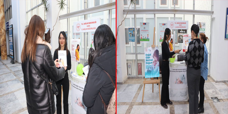 Kars Belediyesi'nde "Doğal Olan Normal Doğum" Farkındalık Standı Kuruldu