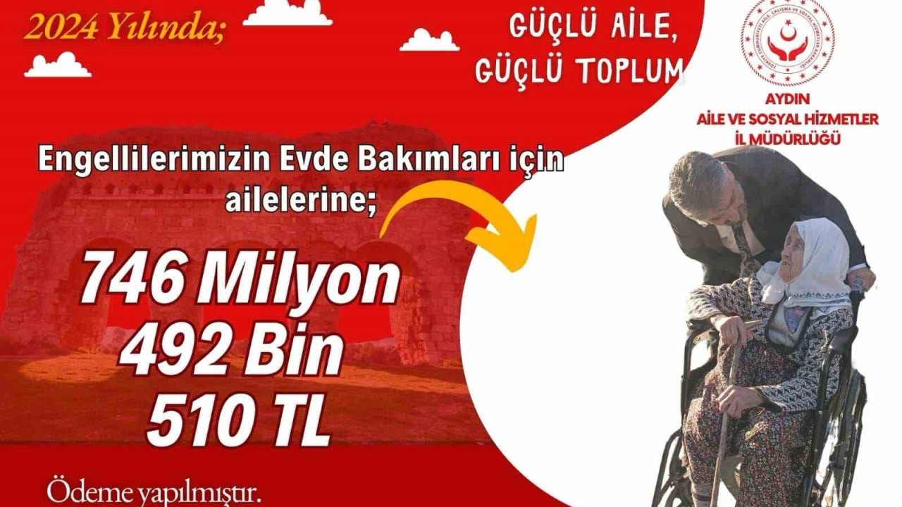 Aydın’da 1 yılda 746 milyon liralık engelli desteği yapıldı