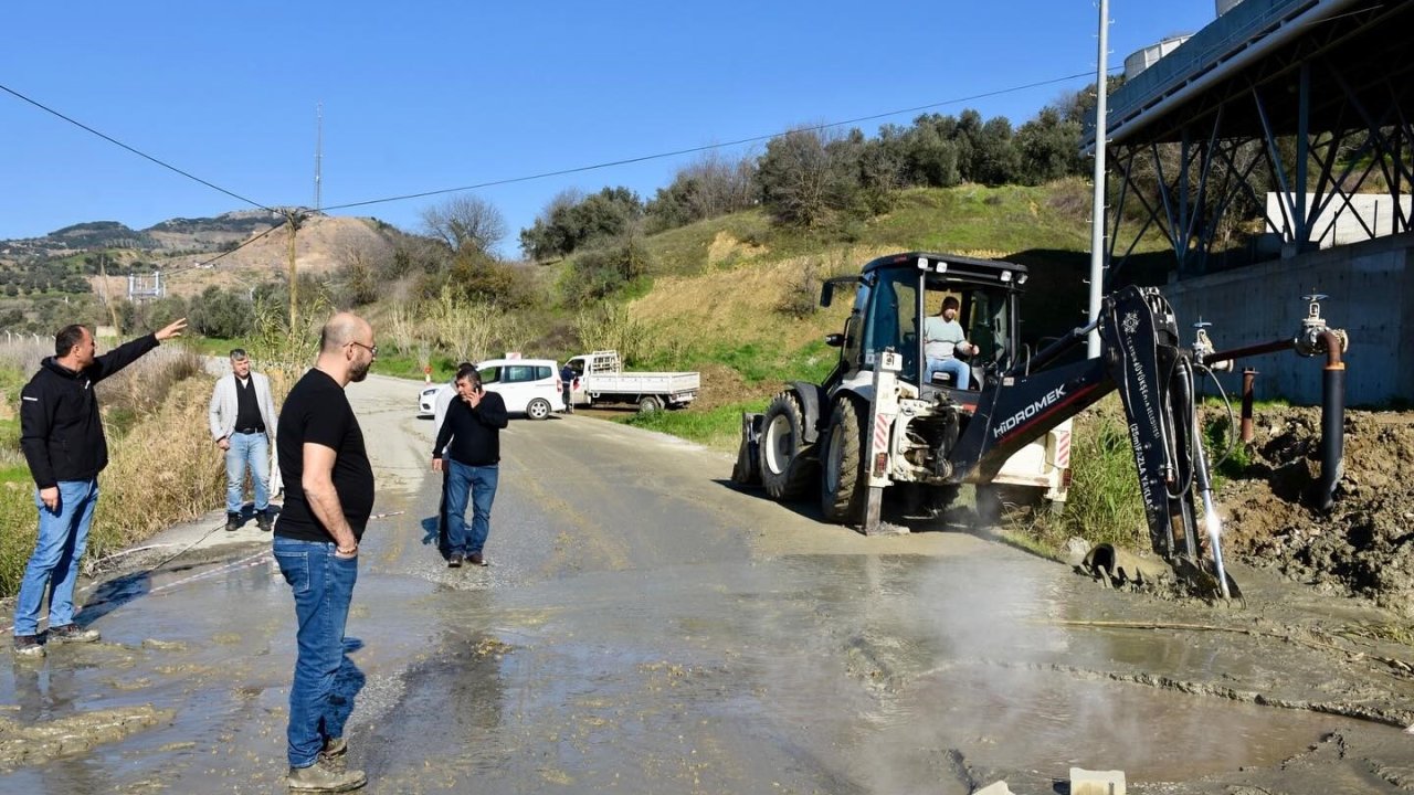 Germencik Belediye Başkanı Zencirci yol sorununu yerinde inceledi