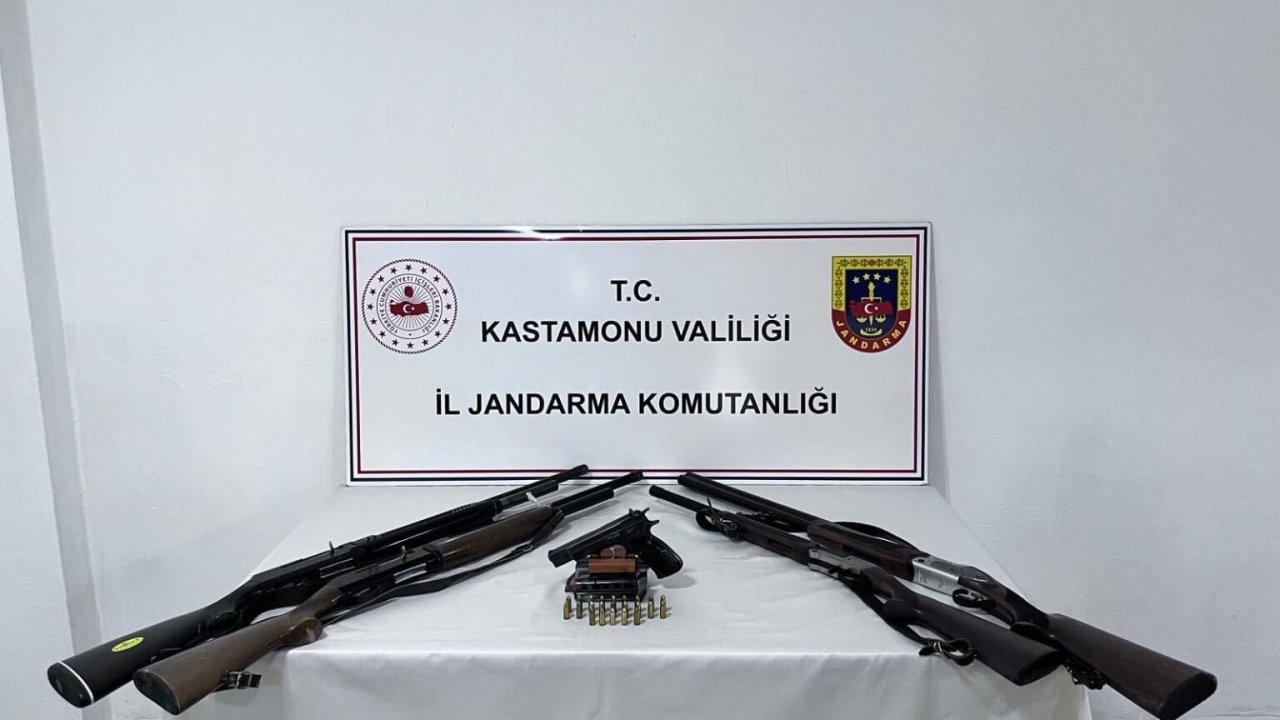 Kastamonu’da çok sayıda silah ele geçirildi