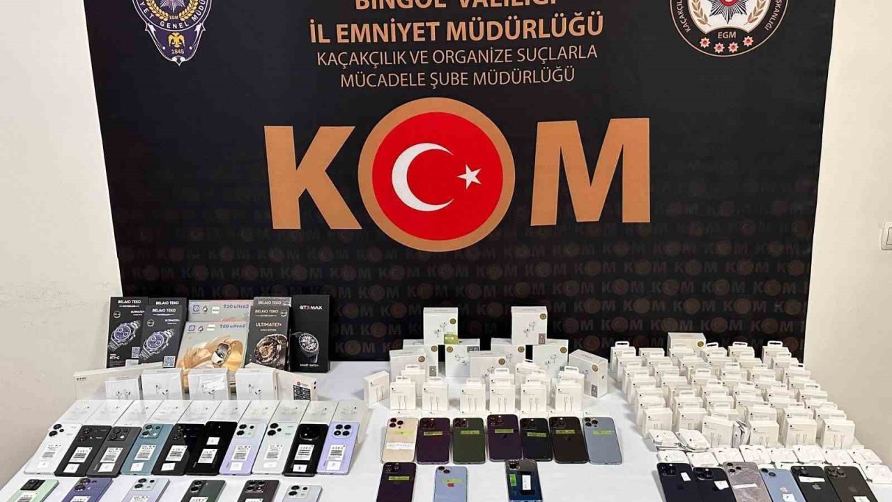 Bingöl’de 34 adet telefon ele geçirildi