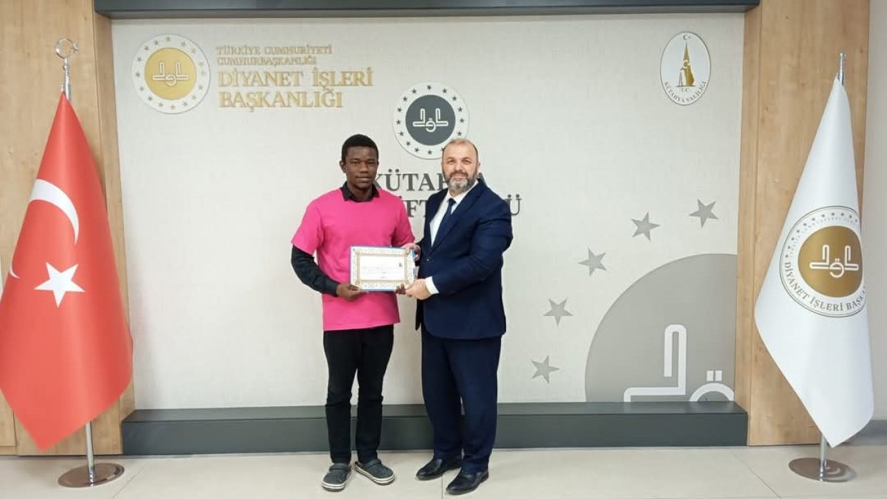 Benin Cumhuriyeti uyruklu öğrenci Kütahya’da Müslüman oldu