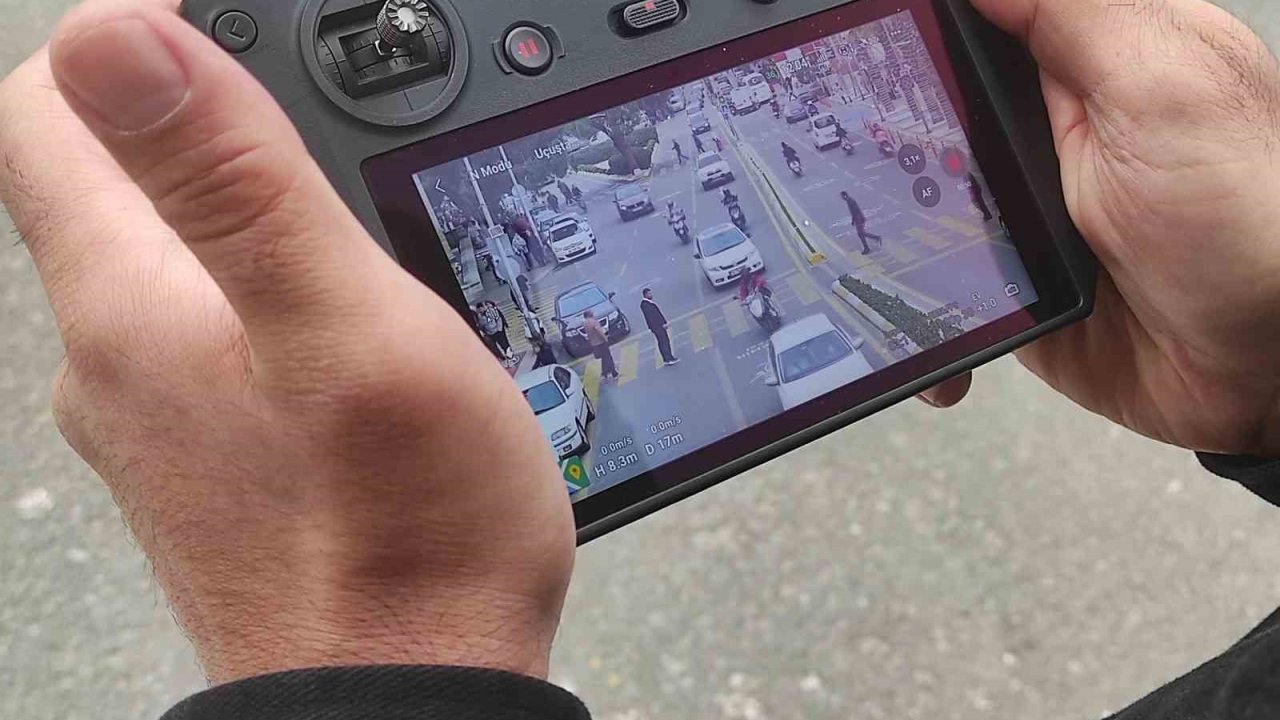 Aydın’da drone destekli trafik denetimi