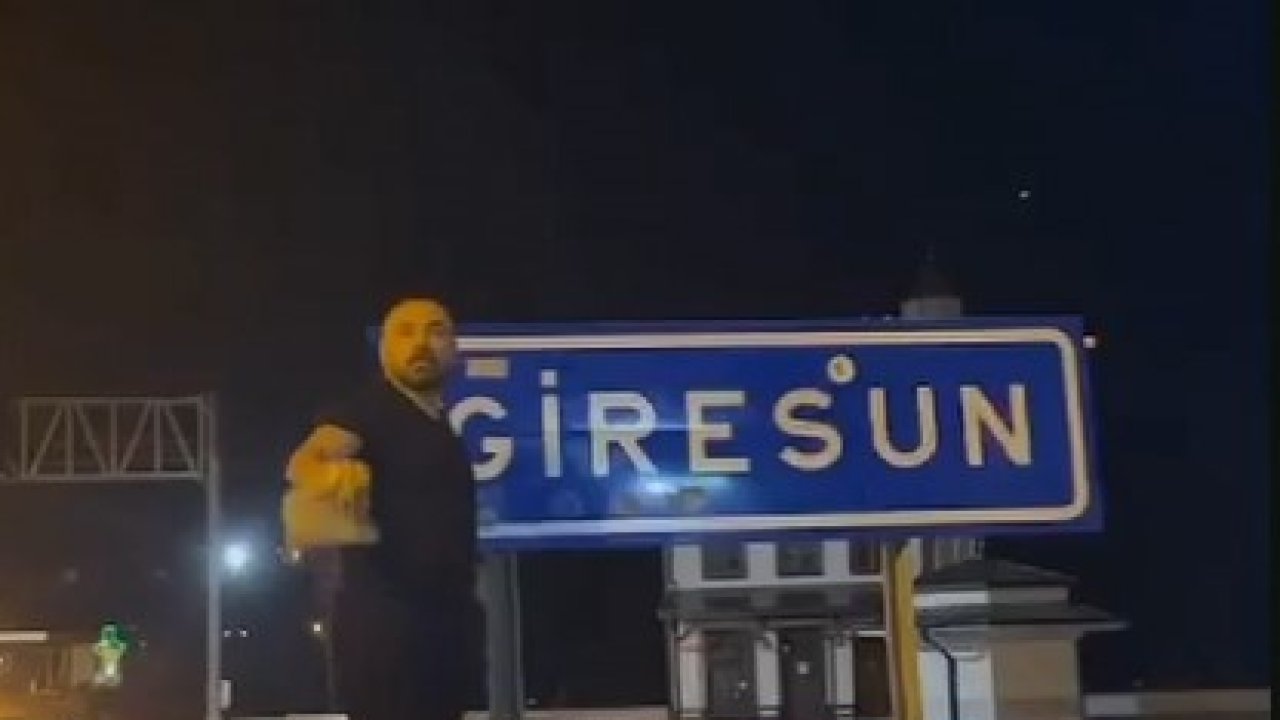 Giresun’a gelişinde ilk yaptığı şey kirlenen şehir tabelasını temizlemek oldu