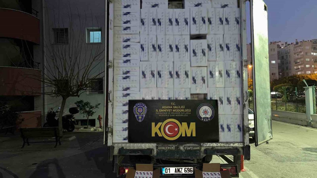 Adana’da 5 milyon gümrük kaçağı makaron ele geçirildi
