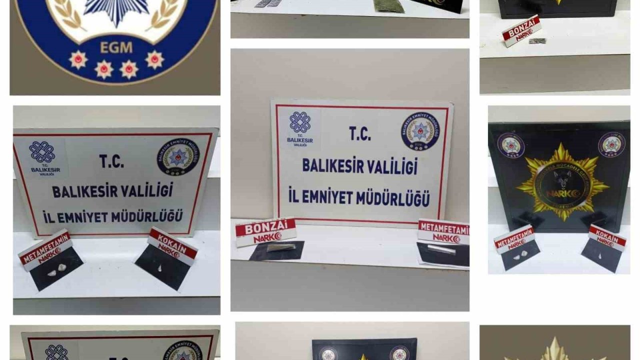 Balıkesir’de polisten 4 şüpheliye uyuşturucu operasyonu