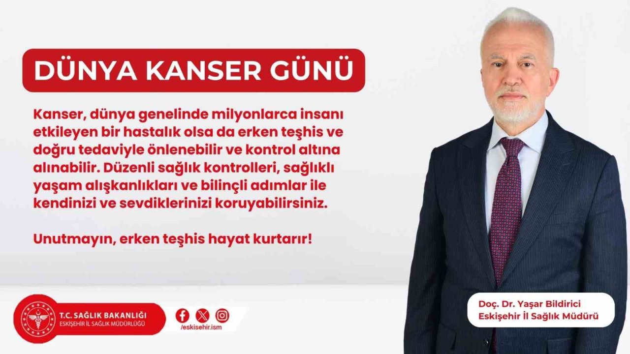 İl Sağlık Müdürü Doç. Dr. Bildirici, "Kanser konusunda farkındalık ve eğitim arttırılmalı"