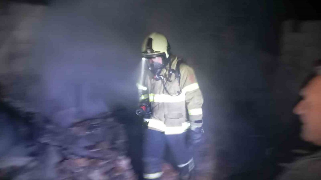 Erdek’te gece saatlerinde dam yangını paniğe neden oldu