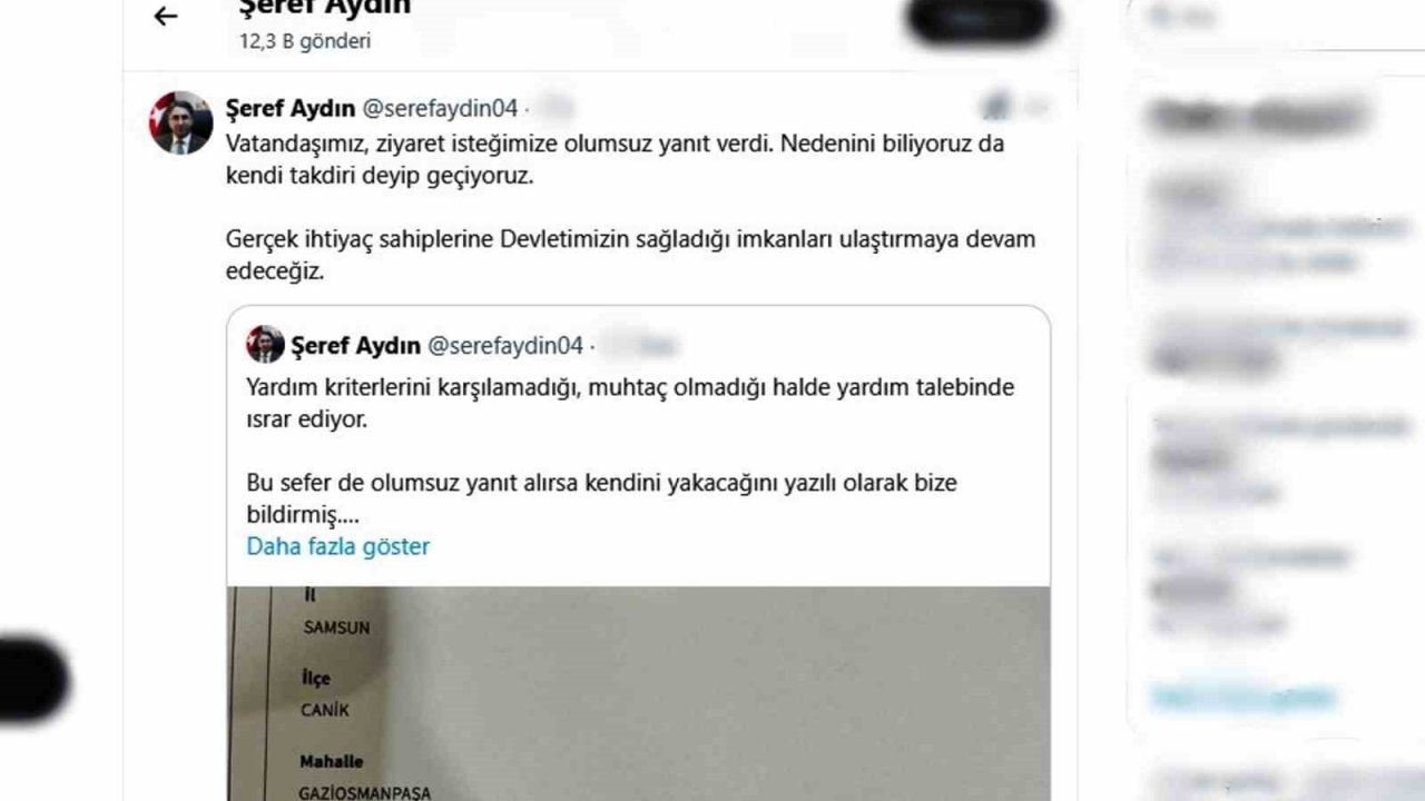 Kaymakam Aydın: "Vatandaşımız, ziyaret isteğimize olumsuz cevap verdi"