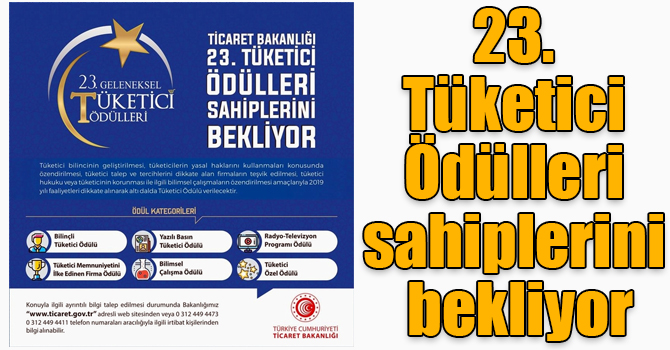 23. Tüketici Ödülleri sahiplerini bekliyor