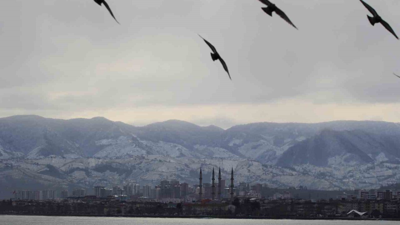 Ordu’dan şehir ve kar manzarası