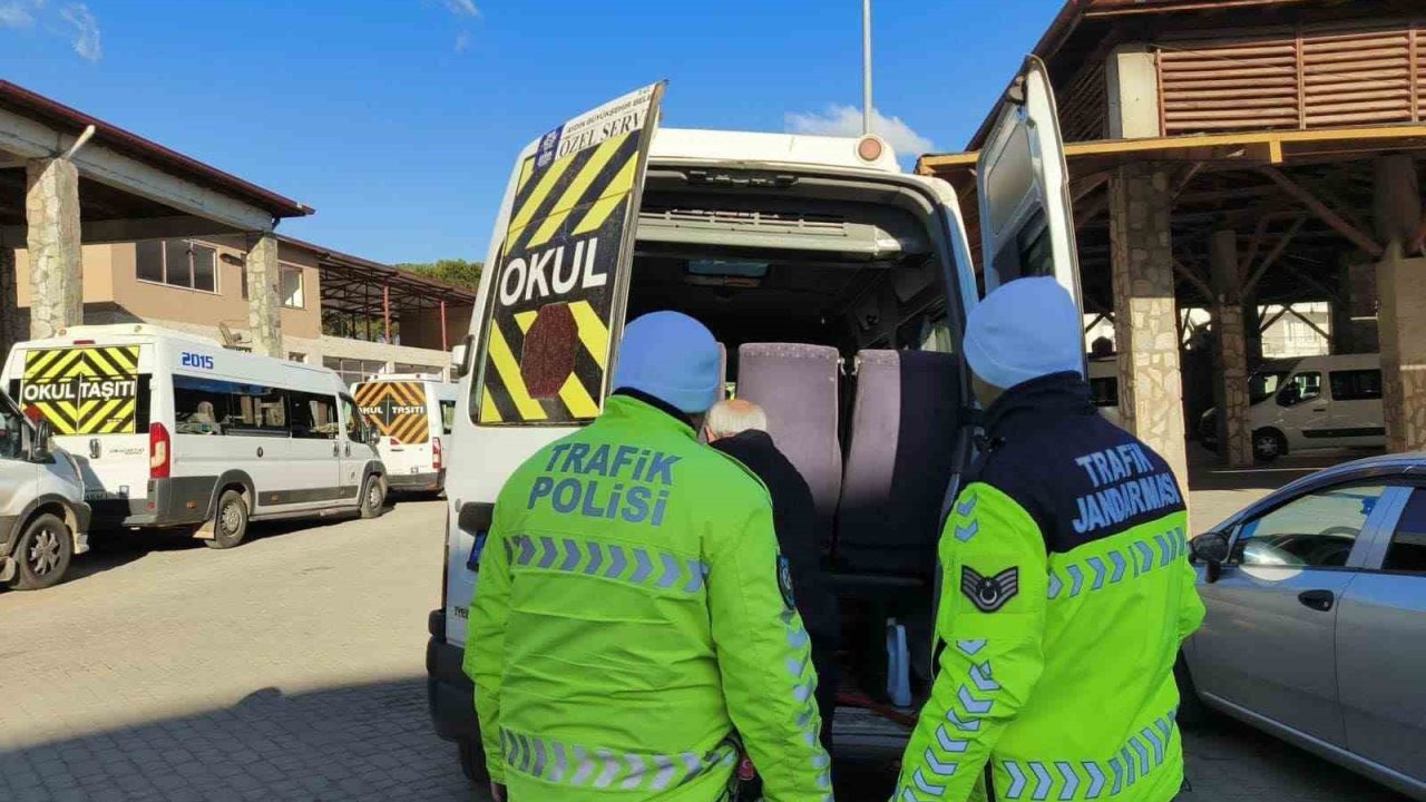 Karacasu’da okul servisleri denetlendi