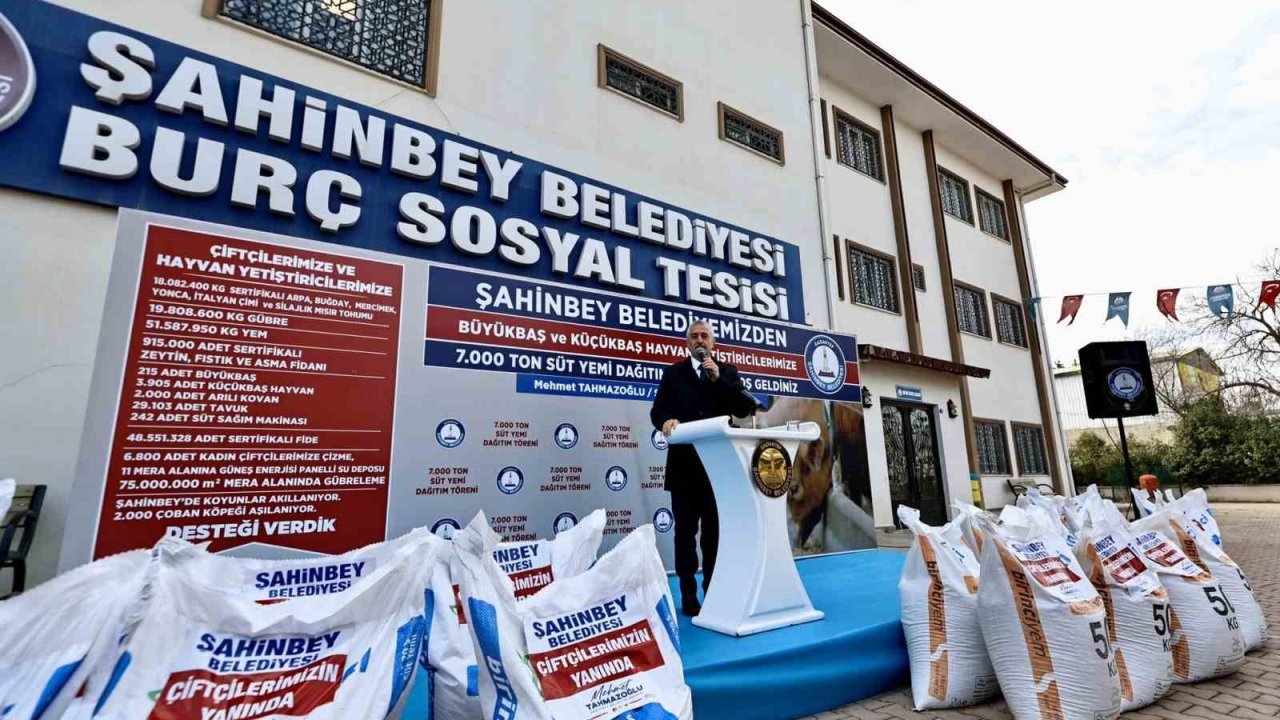 Şahinbey’den besicilere 7 bin ton hayvan yemi desteği