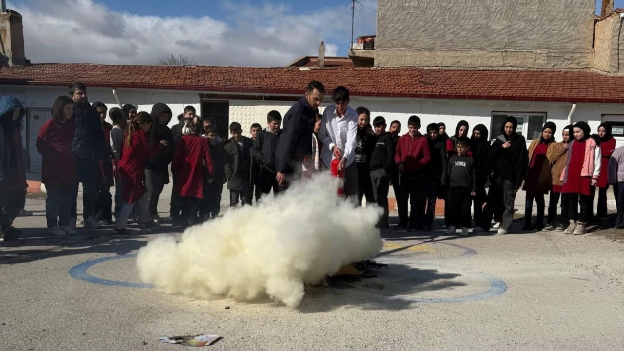 İtfaiyeden yangın tatbikat