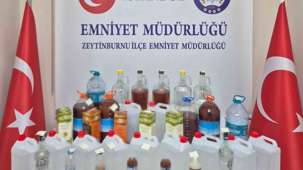 Zeytinburnu’ndaki 2 işyerine baskın: 80 litre sahte alkol ele geçirildi