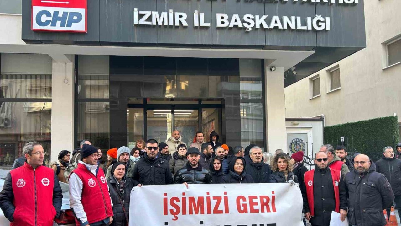 Özgür Özel sözünü tutmayınca işçiler parti binası önünde toplandı