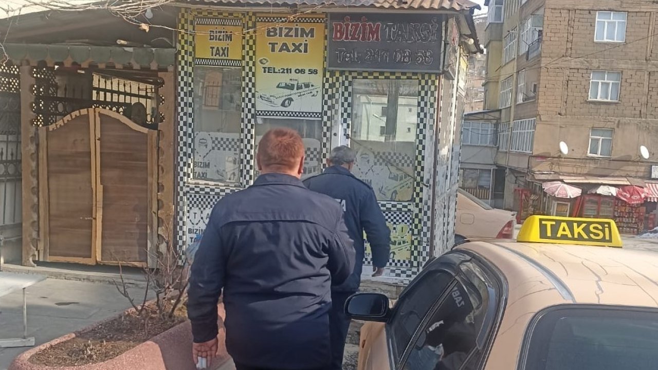 Zabıta ekiplerinden taksi duraklarına su aboneliği denetimi