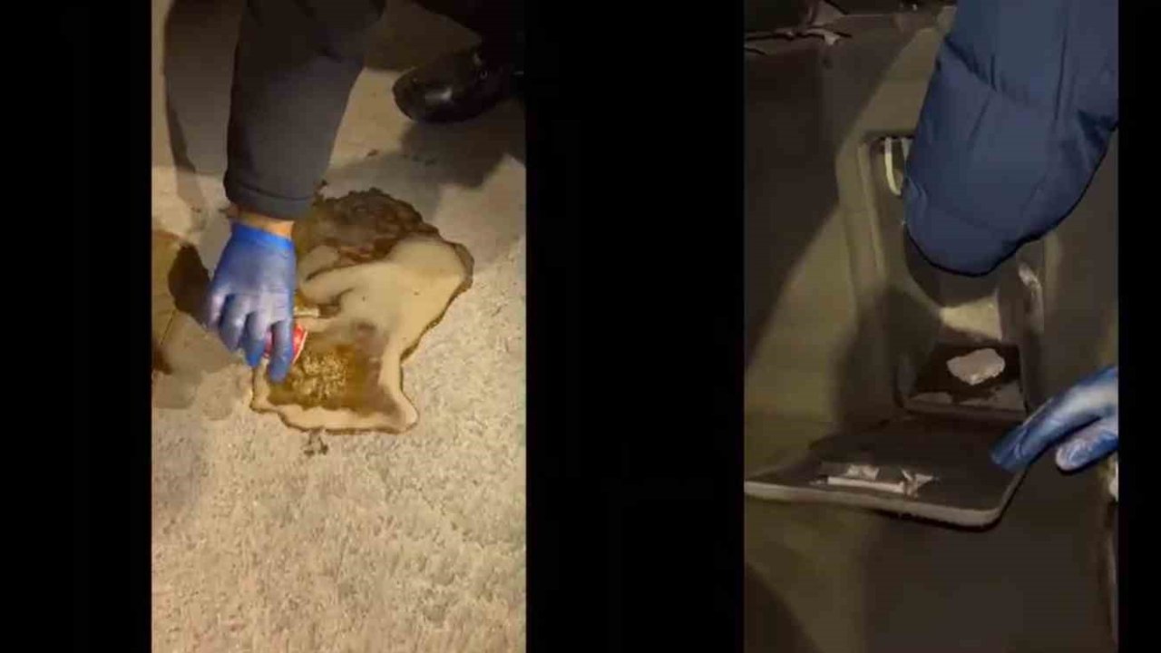 Polis doğalgaz kombisi ve kolanın içinde uyuşturucu aradı