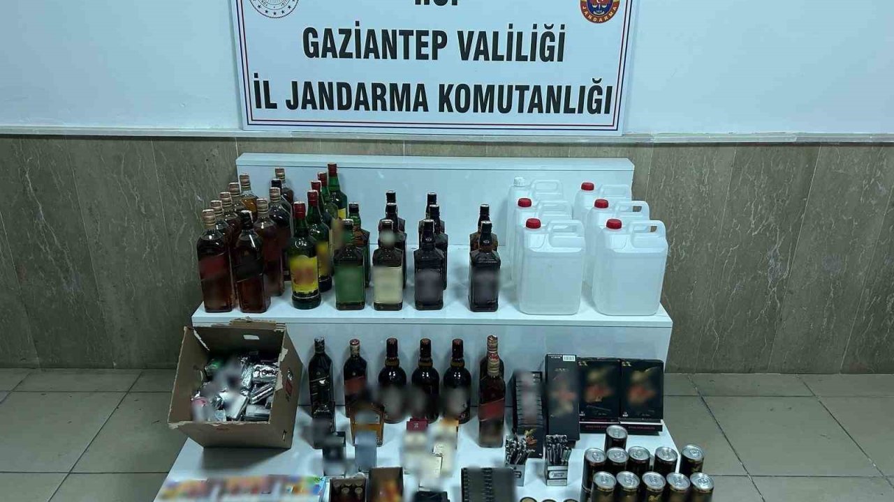 Gaziantep’te sahte ve kaçak alkol operasyonu: 1 gözaltı