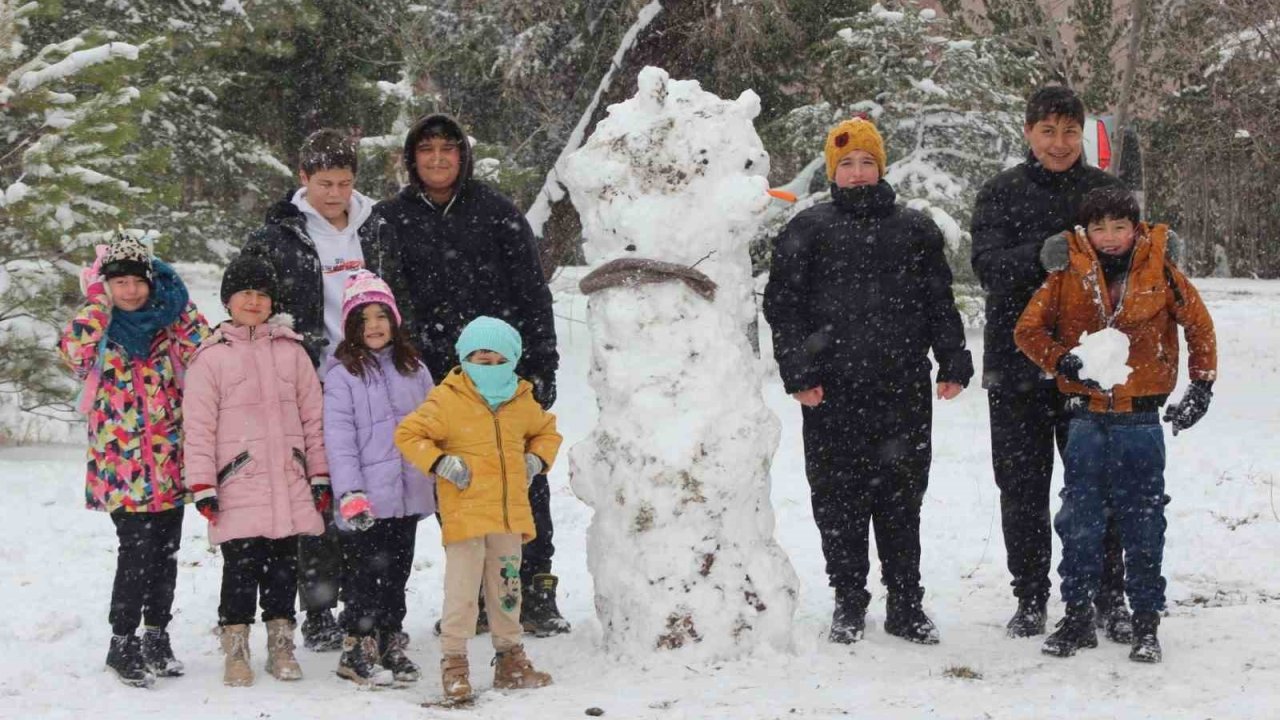 Çocukların kartopu sevinci