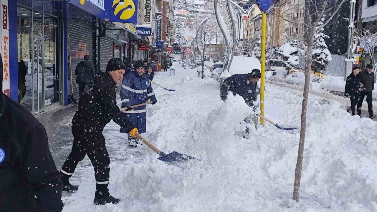Hakkari Belediyesinden karla mücadele seferberliği