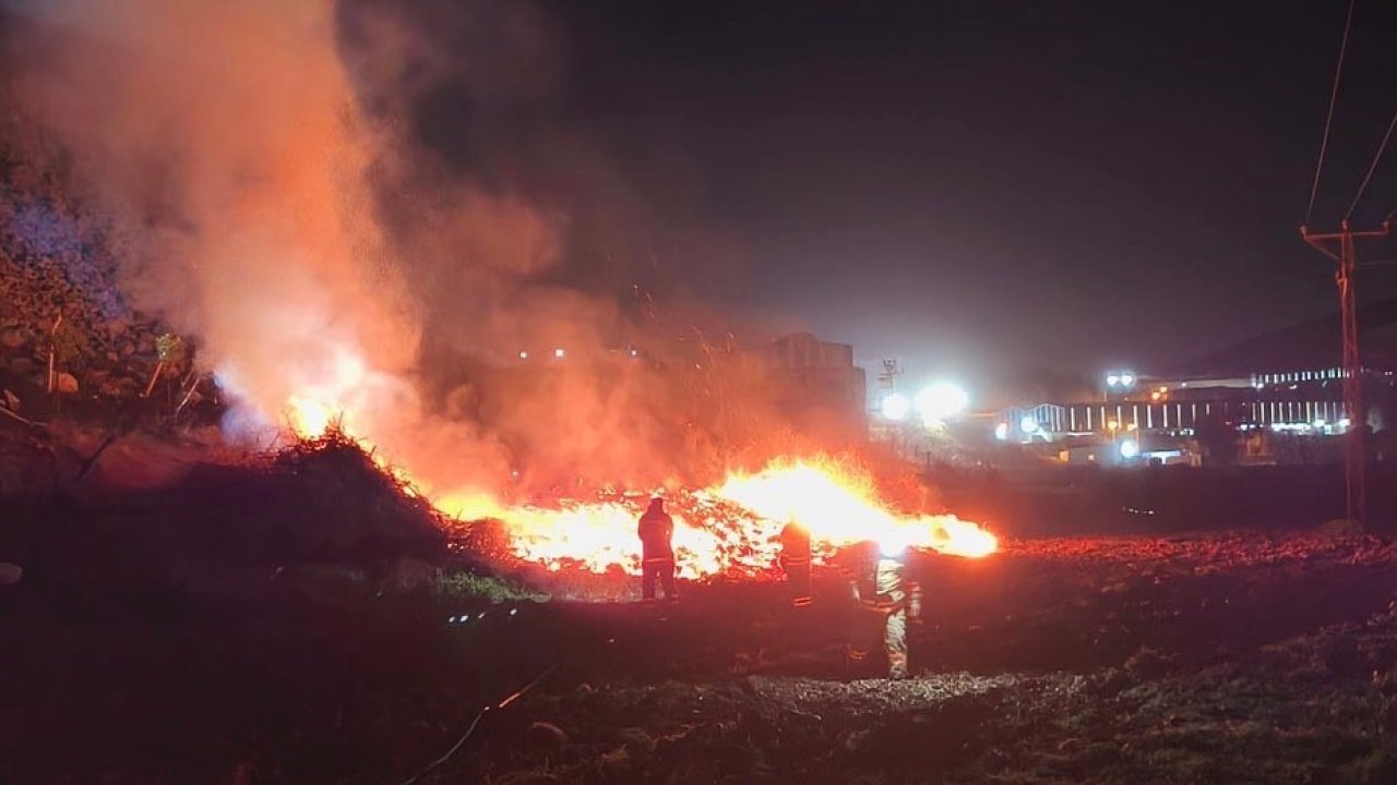 Kırıkhan’da odunluk yangını