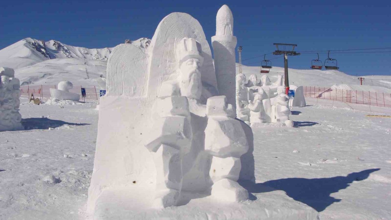 Erciyes’te kar uluslararası sanata dönüşecek