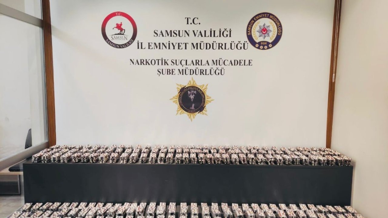 Samsun’da 14 bin adet sentetik ecza ele geçirildi: 2 gözaltı