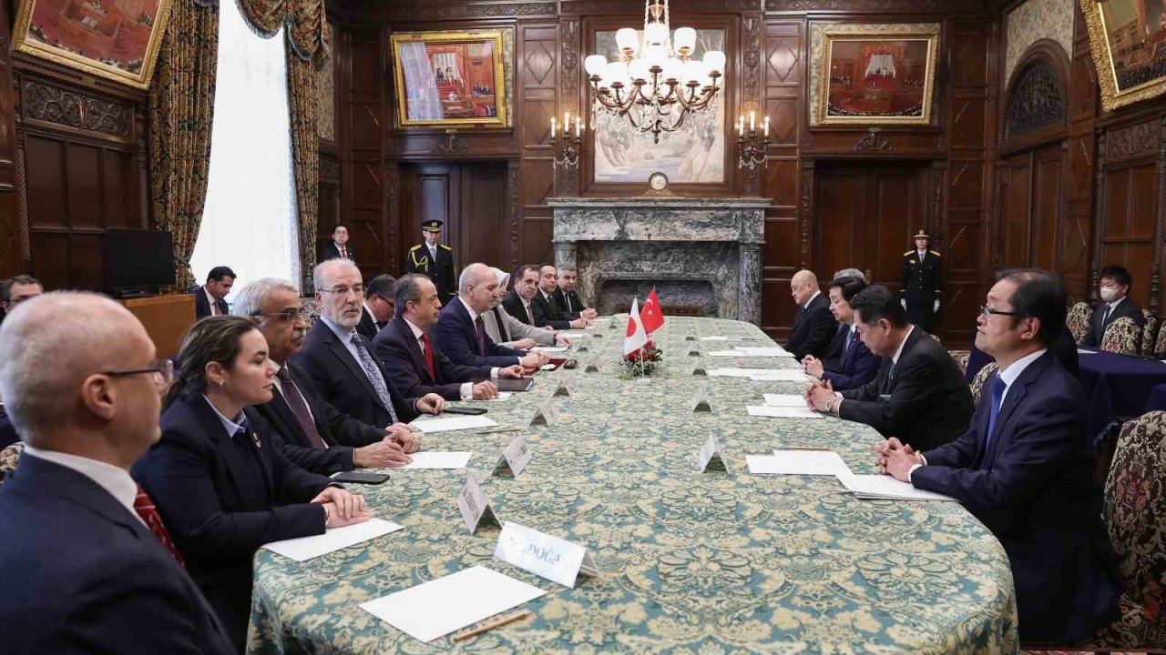 TBMM Başkanı Kurtulmuş, Tokyo’da Japonya Danışma Meclisi Başkanı Sekiguchi ile görüştü