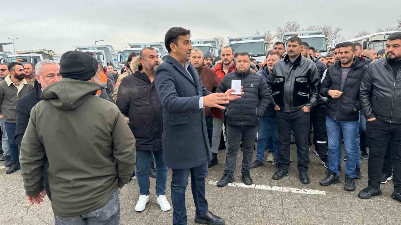 Kayseri’de belediye işçileri iş bıraktı