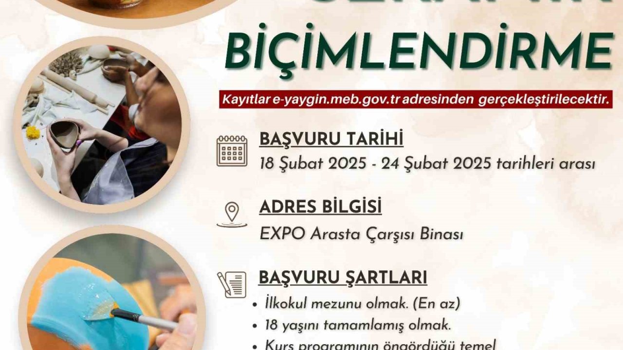 Onikişubat Belediyesi hem sanatla buluşturacak hem de meslek edindirecek