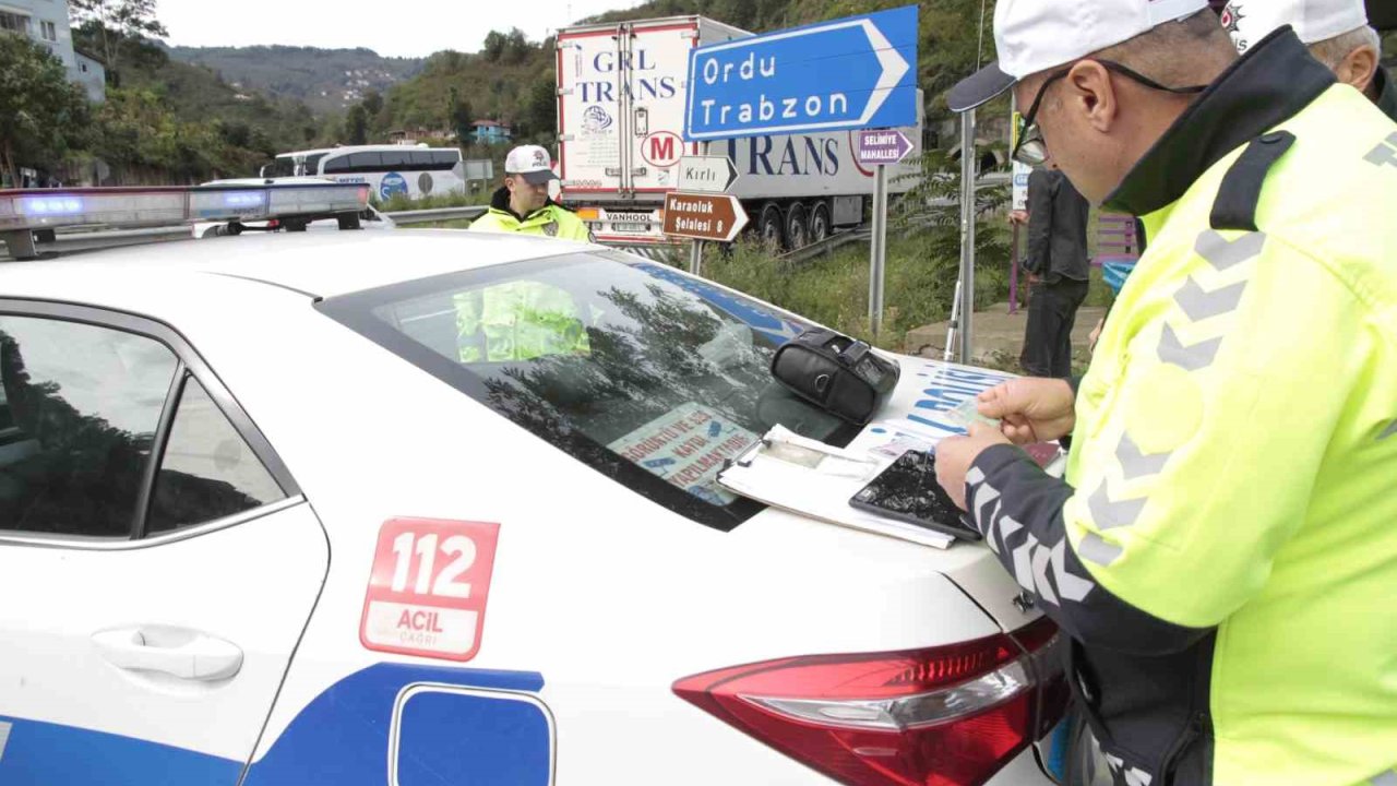 Ordu’da bir haftada yaklaşık 16 bin araç ve sürücüsü denetlendi