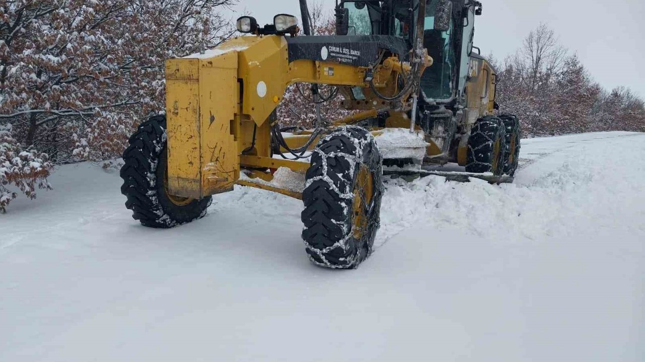 Çorum’da karla mücadele seferberliği
