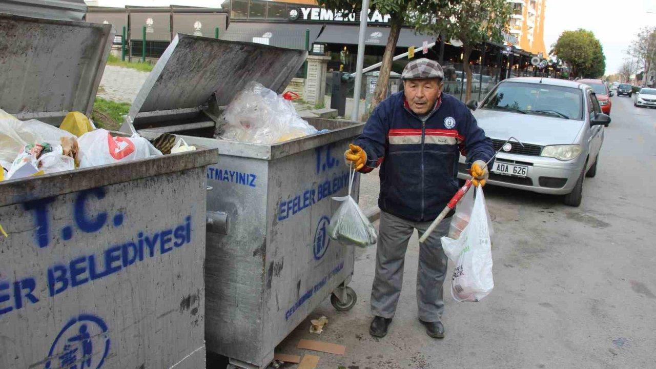 İhtiyaçtan dolayı değil, yapılan israfa dayanamadığı için çöp karıştırıyor