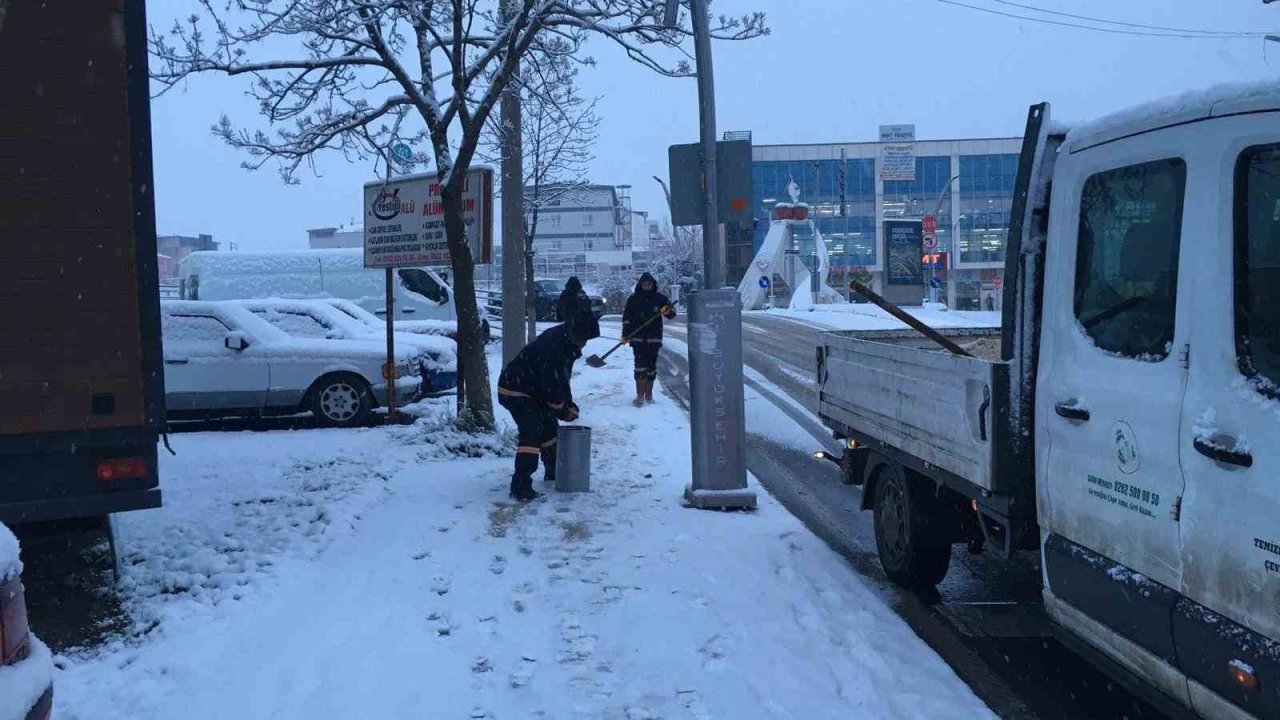 Körfez’de kar mesaisi