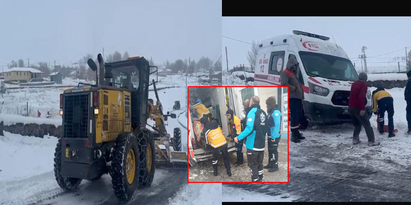 Kars'ta köyde mahsur kalan hasta, Özel İdare ekiplerince kurtarıldı