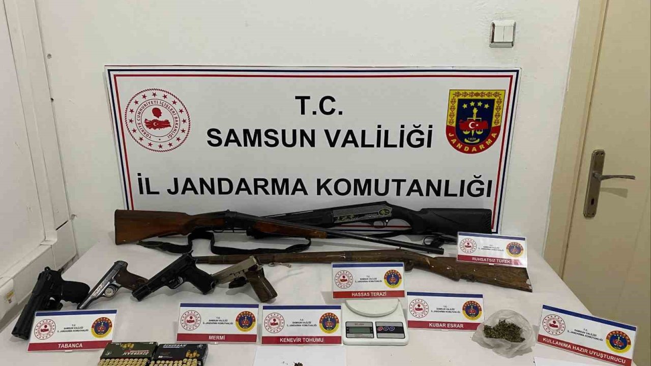 Jandarmadan uyuşturucu ve silah operasyonu