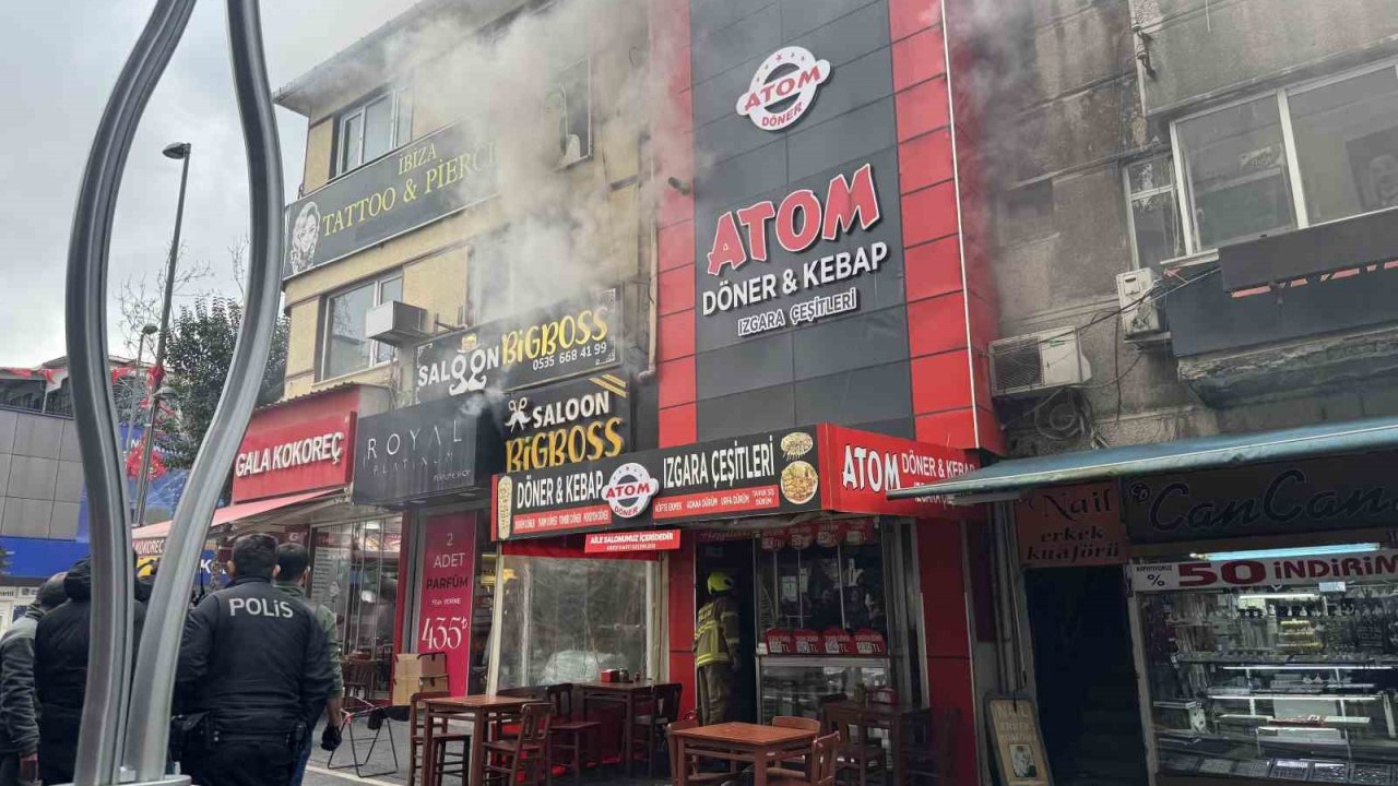 Bandırma’da dönerci dükkanında yangın paniği