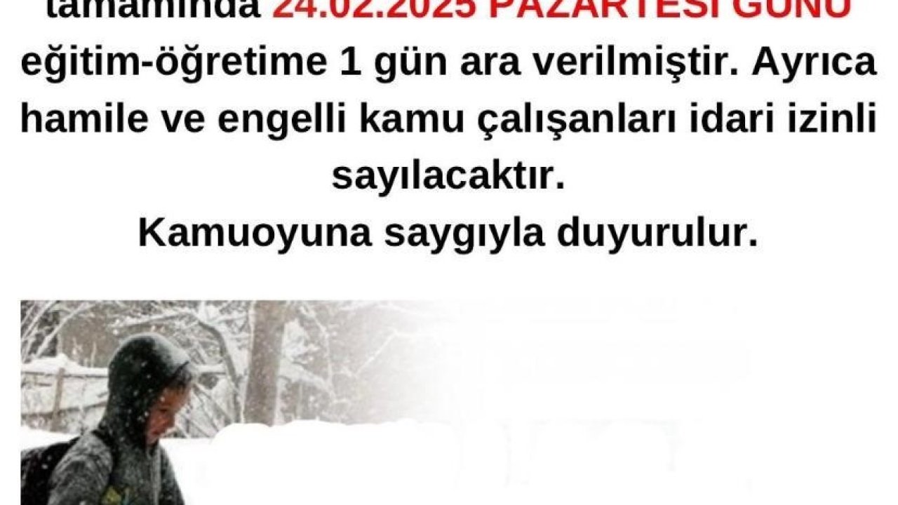 Karlıova’da eğitime kar engeli