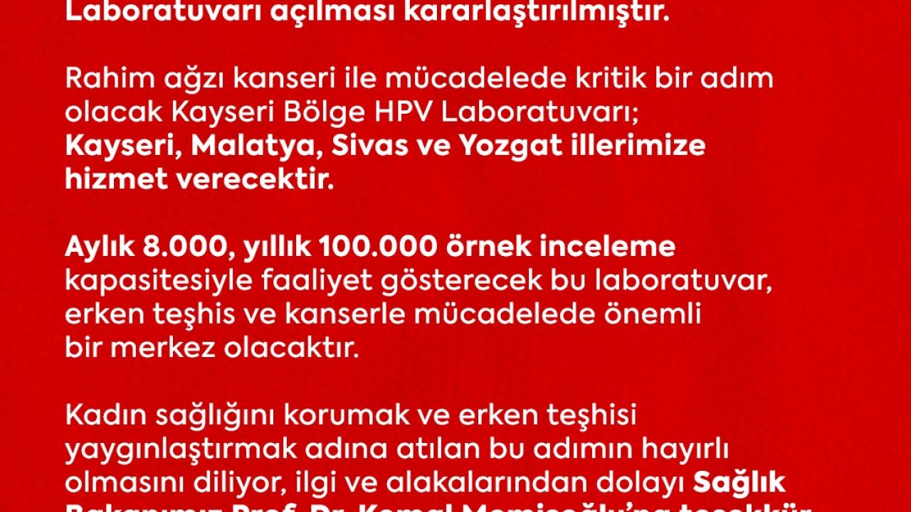 MHP’li Ersoy’dan Kayseri’ye bir müjde daha