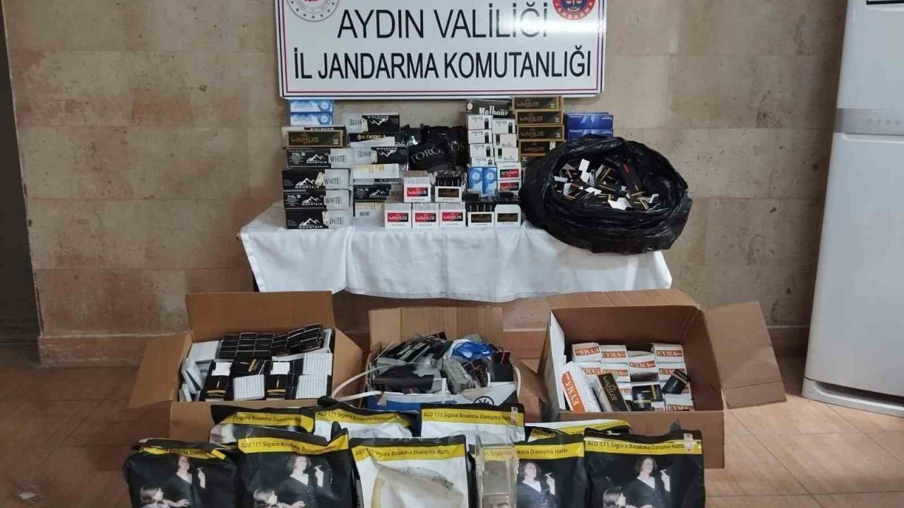 Aydın’da jandarmadan bandrolsüz sigara baskını