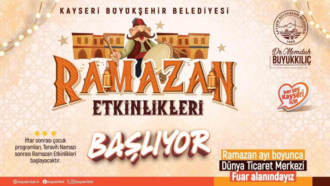 Kayseri’de Ramazan’da her gün bir etkinlik